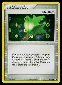 Pokemon Card - Life Herb Hidden Legends 90/101 Uncommon Reverse Holo - Image 1