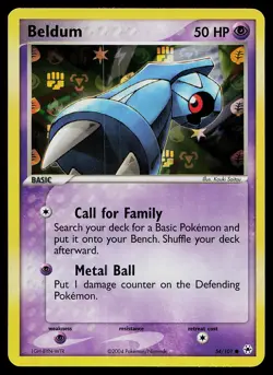 Pokemon Card - Beldum Hidden Legends 54/101 Common Reverse Holo - Image 1