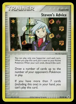 Pokemon Card - Steven's Advice Hidden Legends 92/101 Uncommon Reverse Holo - Image 1