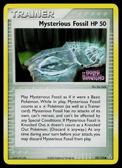 Pokemon Card - Mysterious Fossil Holon Phantoms 92/110 Reverse Holo Stamped - Image 1