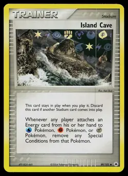 Pokemon Card - Island Cave Hidden Legends 89/101 Uncommon Reverse Holo - Image 1