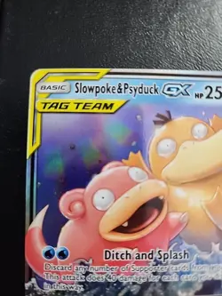 Pokemon TCG Slowpoke Psyduck GX Holo Card 35/236 Sm-Unified Minds - Image 2