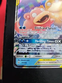 Pokemon TCG Slowpoke Psyduck GX Holo Card 35/236 Sm-Unified Minds - Image 3