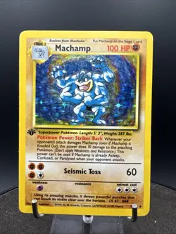Machamp 8/102 1st Edition Holo Base Set Pokemon Card - Image 1