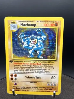 Machamp 8/102 1st Edition Holo Base Set Pokemon Card - Image 2
