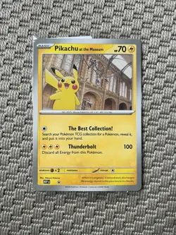 Pokemon Pikachu Natural History Museum Promo Card READY TO SHIP - MINT CONDITION - Image 2