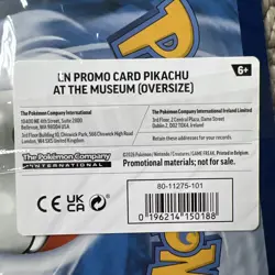 Pokemon Pikachu Natural History Museum Promo Card READY TO SHIP - MINT CONDITION - Image 5