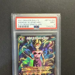Dragon Ball Android 18 BT-093 Defender Of Heroes SPR. PSA 9 Graded Card. - Image 3