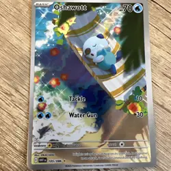 Oshawott Illustration Rare Pokemon White Flare Card 105/086 English - NM+ - Image 1