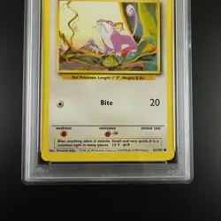 PSA 10 Rattata 61/102 Pokemon Base Set 1999 Non Holo Graded Card - Image 3