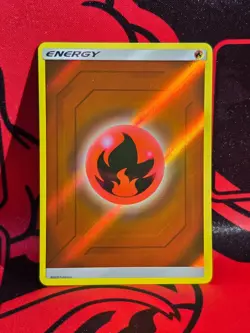 Fire Energy Reverse Holo Mint Hidden Fates Pokemon Card - Image 1