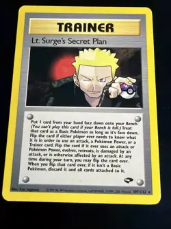 Pokemon TCG Lt. Surge's Secret Plan Gym Challenge 107/132 Unlimited Rare Card - Image 1