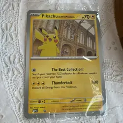 Pokemon Pikachu Natural History Museum Promo Card READY TO SHIP - MINT CONDITION - Image 1