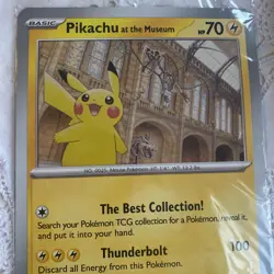 Pokemon Pikachu Natural History Museum Promo Card READY TO SHIP - MINT CONDITION - Image 2