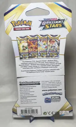 Pokemon TCG: Sword & Shield-Brilliant Stars Sleeved Booster Pack (10 Cards) 820650809972 - Image 2