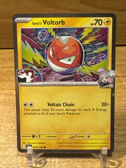 Iono's Voltorb 047/159 HOLO Play Stamp Prize Pack - NM Pokemon Card - Image 1
