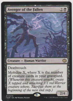 AVENGER OF THE FALLEN 1X MTG MAGIC N-MINT UNPLAYED TARKIR DRAGONSTORM RARE BLACK - Image 1