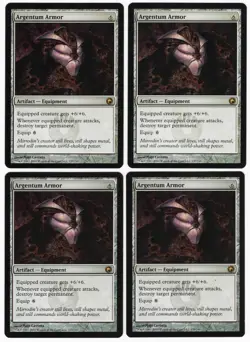Argentum Armor x4 4x 2010 Scars of Mirrodin PLAYSET Colorless Artifact MTG NM A1 - Image 1