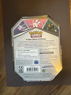 Pokemon TCG 2022 V Heros Tin - Espeon V Sealed In Hand - Image 2