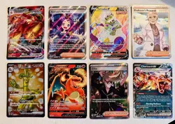 Pokemon Lot of 8 Illustration & Art/Ultra Rare’s Charizard Acerola’s Mischief - Image 1