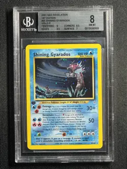 BGS 8 Shining Gyarados Holo Rare 65/64 1st Edition Neo Revelation Pokemon - Image 1