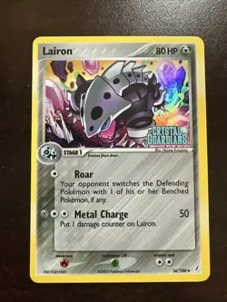 Lairon 36/100 Reverse Holo Stamped VLP Pokemon TCG Crystal Guardians - Image 1