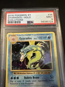 Pokemon TCG 2016 XY Evolutions Gyarados Holo Rare 34/108 PSA 9 - Image 2