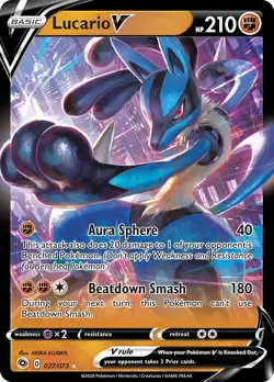 Lucario V - 027/073 - Ultra Rare - Champion's Path #027/073 Pokemon TCG - Image 1