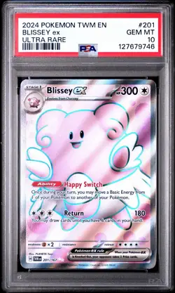 Pokemon TCG Blissey ex 201/167 Twilight Masquerade Full Art PSA 10 GEM MINT - Image 1