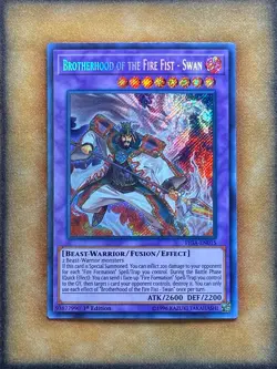 Yugioh Brotherhood of the Fire Fist - Swan FIGA-EN015 Secret Rare 1st Ed NM - Image 1