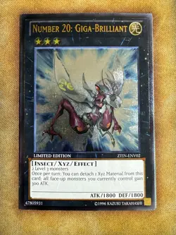 Yugioh Number 20: Giga-Brilliant ZTIN-ENV02 Ultimate Rare Limited Edition NM - Image 1