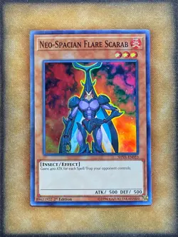 Yugioh Neo-Spacian Flare Scarab SHVA-EN033 Super Rare 1st Ed NM - Image 1