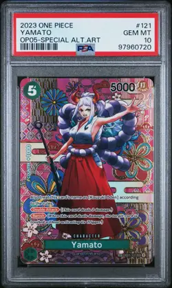 PSA 10 2023 One Piece English Yamato Alt-Art OP01-121 OP05 Special Rare SP - Image 1