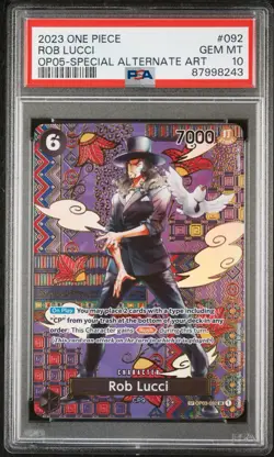 2023 ONE PIECE OP05-AWAKENING OF THE NEW ERA #092 ROB LUCCI SP ALTERNATE ART - Image 1