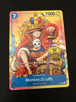 One Piece Monkey.D.Luffy 2nd Anniversary Stamped Promo P-043 NM - Image 1