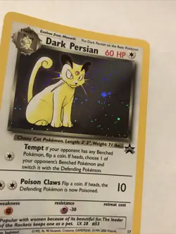 Dark Persian 17 Holo Black Star Promo WOTC Pokemon Card - Image 2