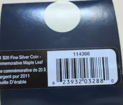 2011 Canada Five Maples Pure Silver 99.99% $20 Coin Capsule UNC. - Image 3