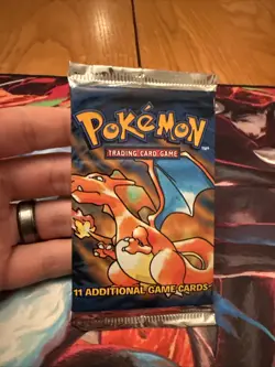 1999 Pokemon Base Set Unlimited Booster Pack Charizard WOTC Factory Sealed - Image 3