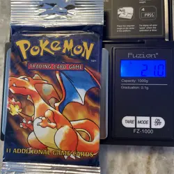Heavy Pokemon Base Set Unlimited Booster Pack Charizard Artwork Factory Sealed - Image 1