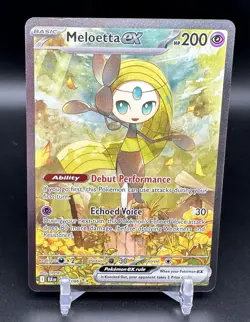 MELOETTA EX 167/086 SIR SPECIAL ILLUSTRATION RARE Pokemon S&V BLACK BOLT ENGLISH - Image 1