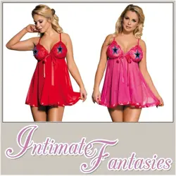 Sexy Red Black Pink White Babydoll Lace See Through Size 12 14 16 18 20 22 M L - Image 3