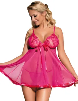 Sexy Red Black Pink White Babydoll Lace See Through Size 12 14 16 18 20 22 M L - Image 5