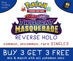 Twilight Masquerade Single Cards REVERSE HOLO - Pokemon - BUY 3 GET 3 - MINT - Image 1