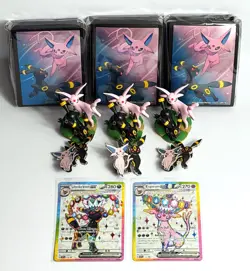 Umbreon & Espeon ex SVP175 SVP176 - Scarlet & Violet Promo Pokemon Bundle - NM - Image 1