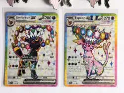 Umbreon & Espeon ex SVP175 SVP176 - Scarlet & Violet Promo Pokemon Bundle - NM - Image 2