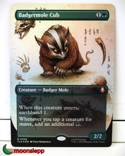 Badgermole Cub (Borderless) TLA-0326 Foil M NM Avatar: The Last Airbender MTG - Image 1