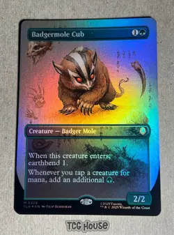 Badgermole Cub (Borderless) Magic the Gathering Avatar: The Last Airbender Foil - Image 1