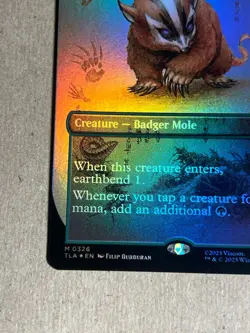 Badgermole Cub (Borderless) Magic the Gathering Avatar: The Last Airbender Foil - Image 4