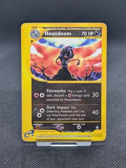 Houndoom 15/147 Aquapolis Non Holo Rare Pokemon Card WOTC Played - Image 1