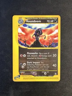 Houndoom 15/147 Aquapolis Non Holo Rare Pokemon Card 2002 - Image 1